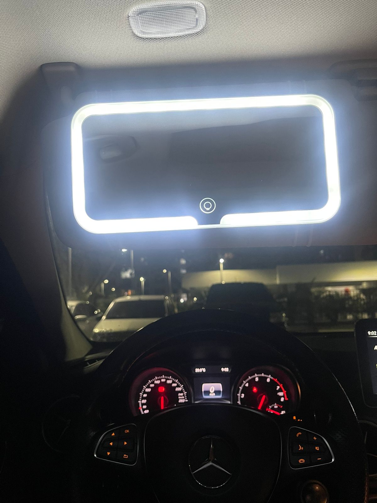✨ Espejo para Carro de Maquillaje con Luz LED ✨